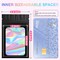 100 Pieces Smell Proof Mylar Bags, Holographic Packaging Bag, Resealable Odor Foil Pouch Zipper Bags with Clear Window for Food Storage and Lipgloss, Jewelry Lash (Black, 2.4 x 3.9 Inch)